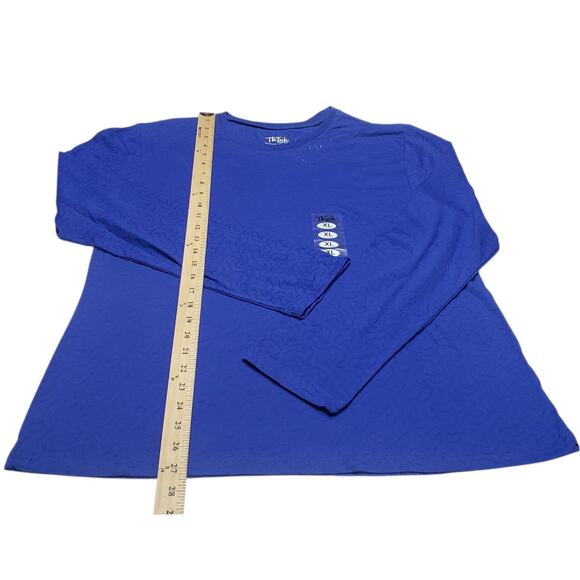 Think Medical Blue Cotton Blend Scrub Top XL Healthcare Uniform - Picture 6 of 8